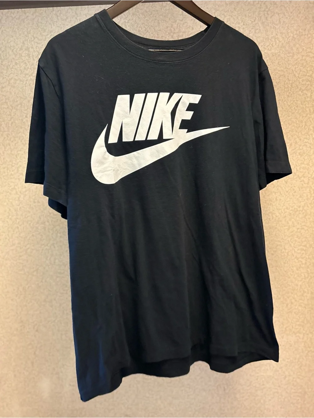 Nike Black Short-Sleeve Tee with White Swoosh